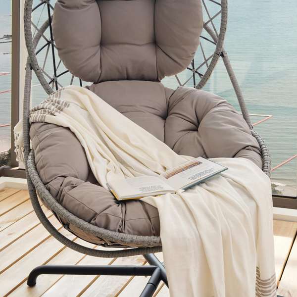 AZRAH GARDEN HANGING CAGE SWING GREY